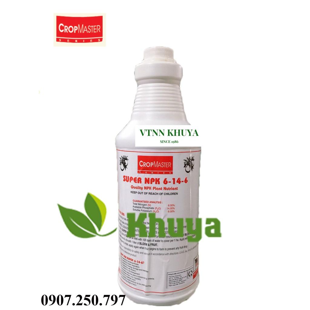 Phân bón lá Super NPK 6-14-6 chai 1 lít Đậu Trái - Chống Rụng Trái Non