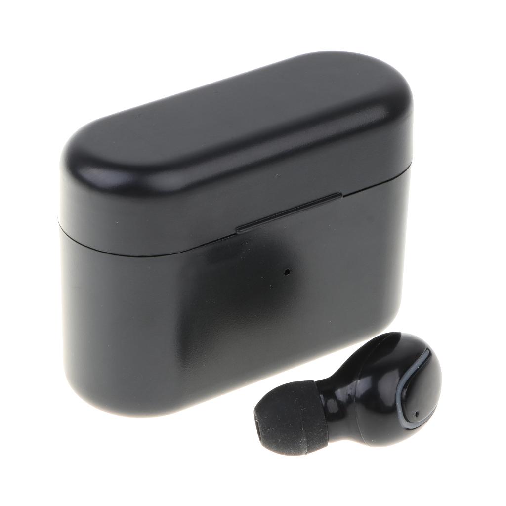 Bluetooth Wireless In-ear Earbuds Stereo Headsets With Charging Bin Black