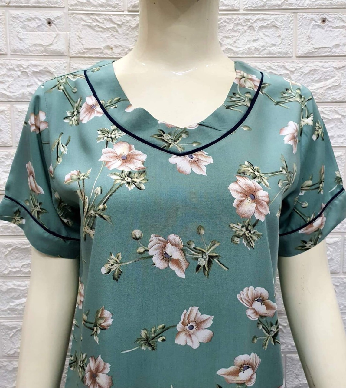 [40kg - 80kg] Đồ Bộ Măc Nhà, Đồ Bộ Nữ Tole (Lanh) 2 Da Tay Quần Lỡ (Dài 85cm) Tay Ngắn Bigsize, Màu Số 7