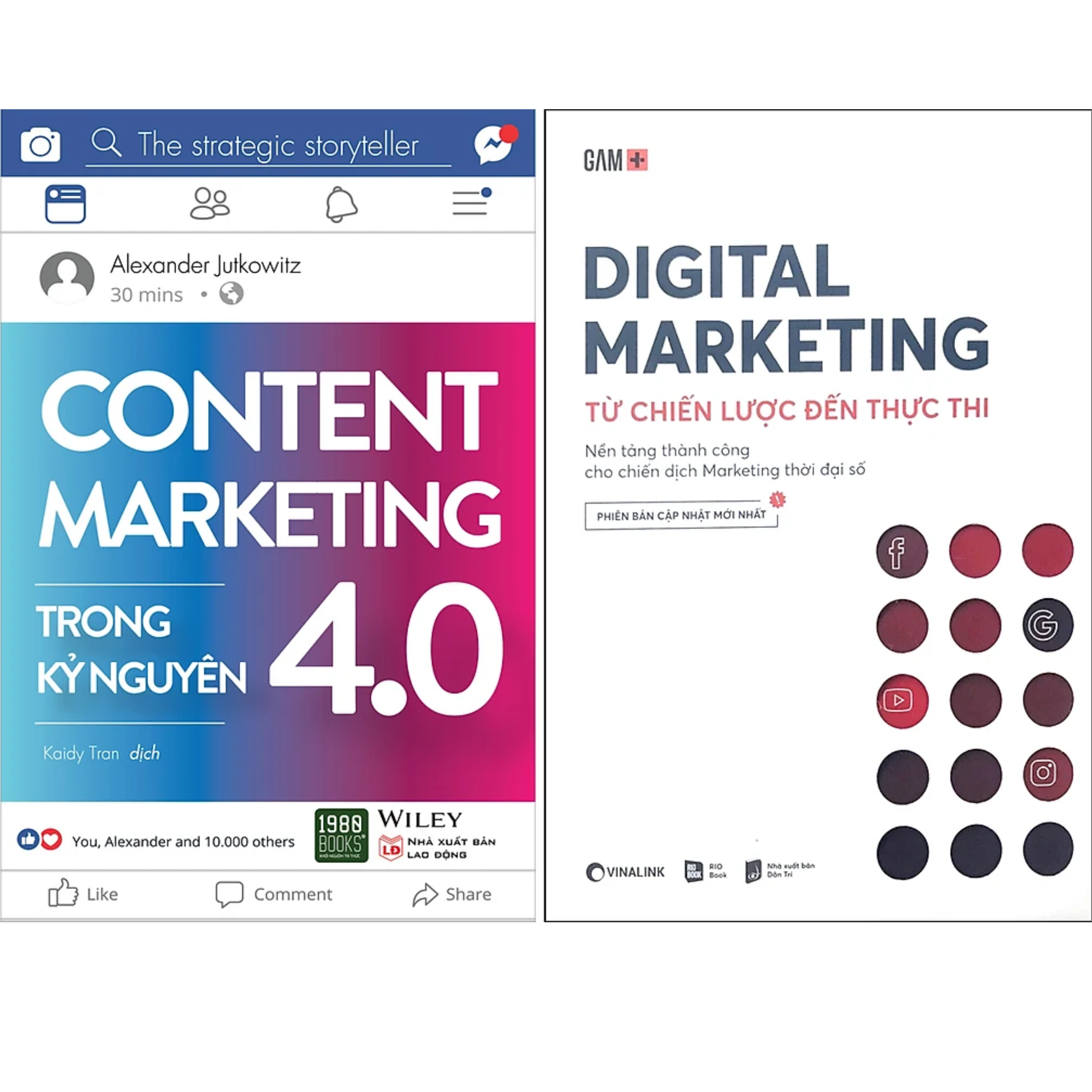 Combo 2Q: Digital Marketing - Từ Chiến Lược Đến Thực Thi + Content Marketing Trong Kỷ Nguyên 4.0