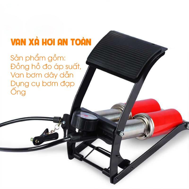 Bơm Đạp Chân Mini 1  Dùng Cho Ô Tô Xe Máy JC 702A