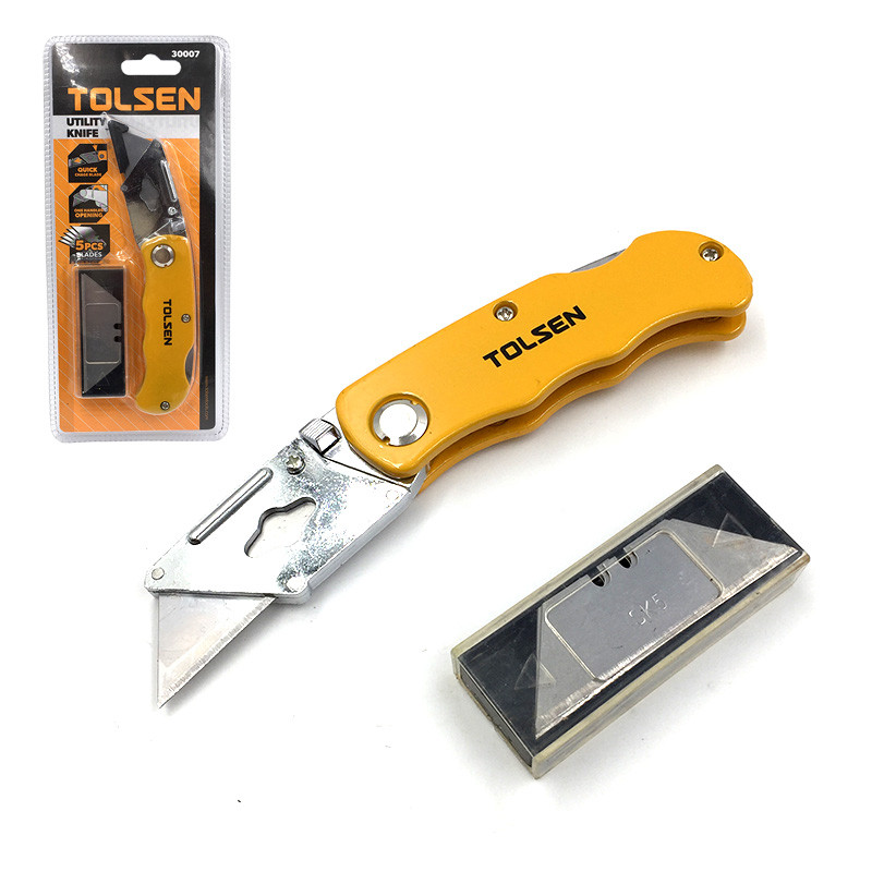 Dao Rọc Giấy Xếp + 5 Lưỡi SK5 Tolsen 30007