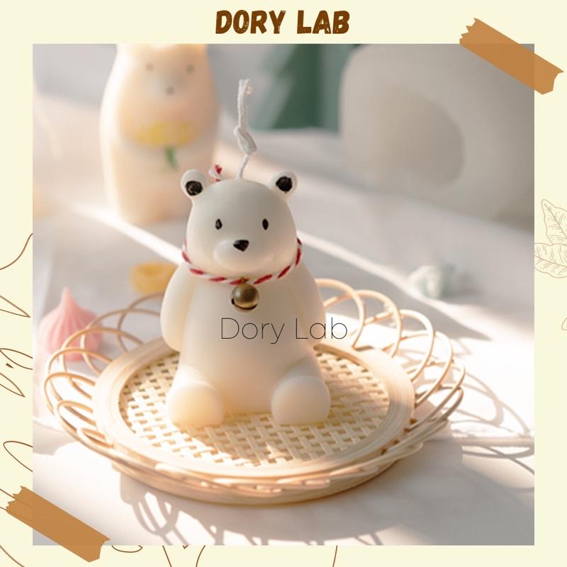 Nến Thơm Gấu Con Đeo Chuông Cute, Phụ Kiện Trang Trí, Quà Tặng - Dory Lab