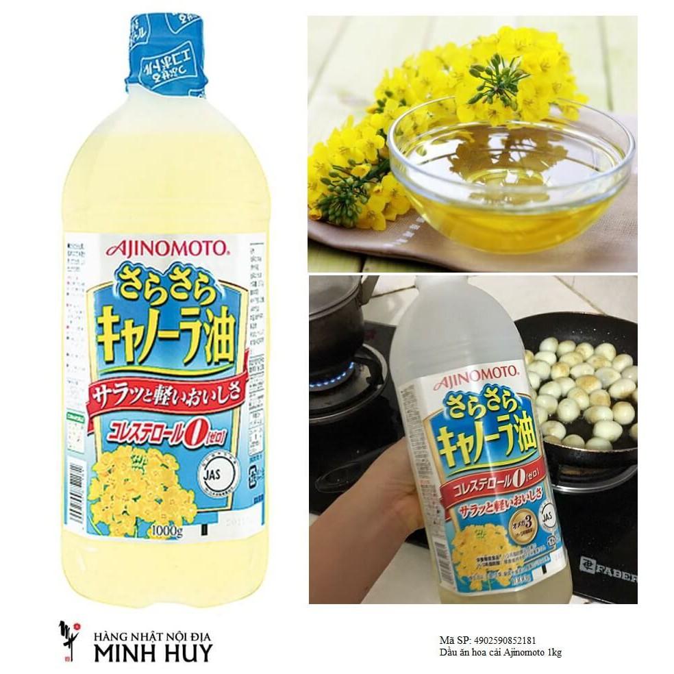 Dầu ăn hoa cải ajinomoto/ canola 1000g- Hàng nội địa Nhật Bản