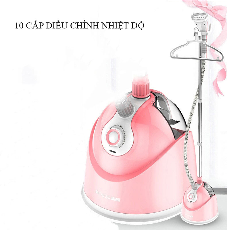 Bàn Ủi Hơi Nước, Bàn Là Hơi Nước Đứng Cao Cấp CHIGO công xuất lớn 2000W, Với 9 Lỗ Phun Hơi Mạnh Mẽ, Dung Tích Bình 1.5L - Hàng Chính Hãng