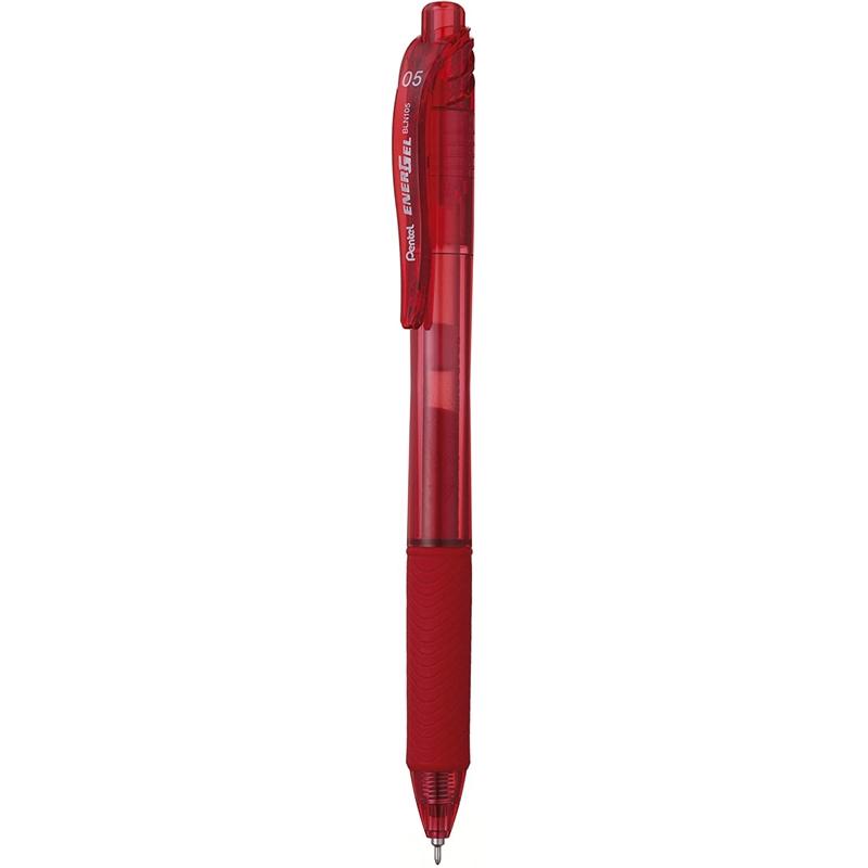 Bút Bi Gel EnerGel 0.5 mm - Pentel BLN105-B - Mực Đỏ