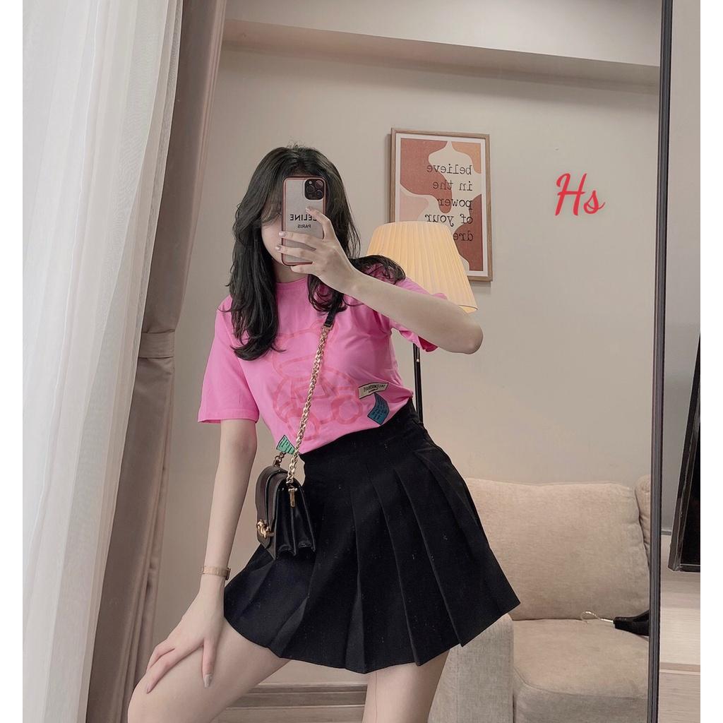 Áo Phông Gấu Hồng Unisex In Hình