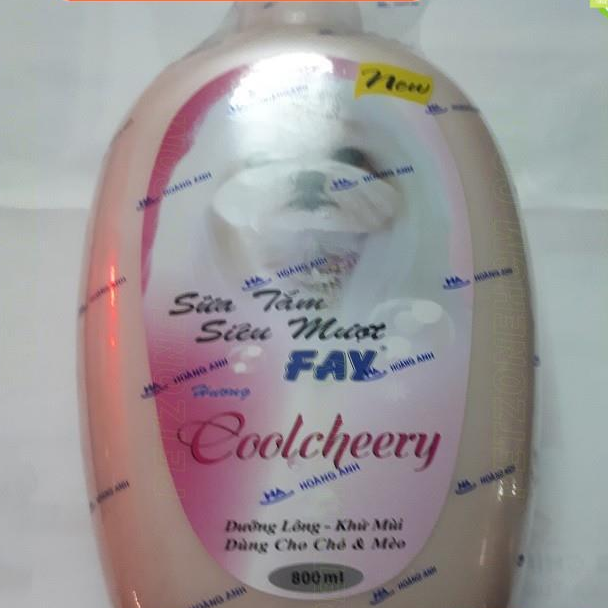 Sữa tắm cho chó mèo Fay Coolcheery 800ml - siêu mượt - thơm dưỡng lông