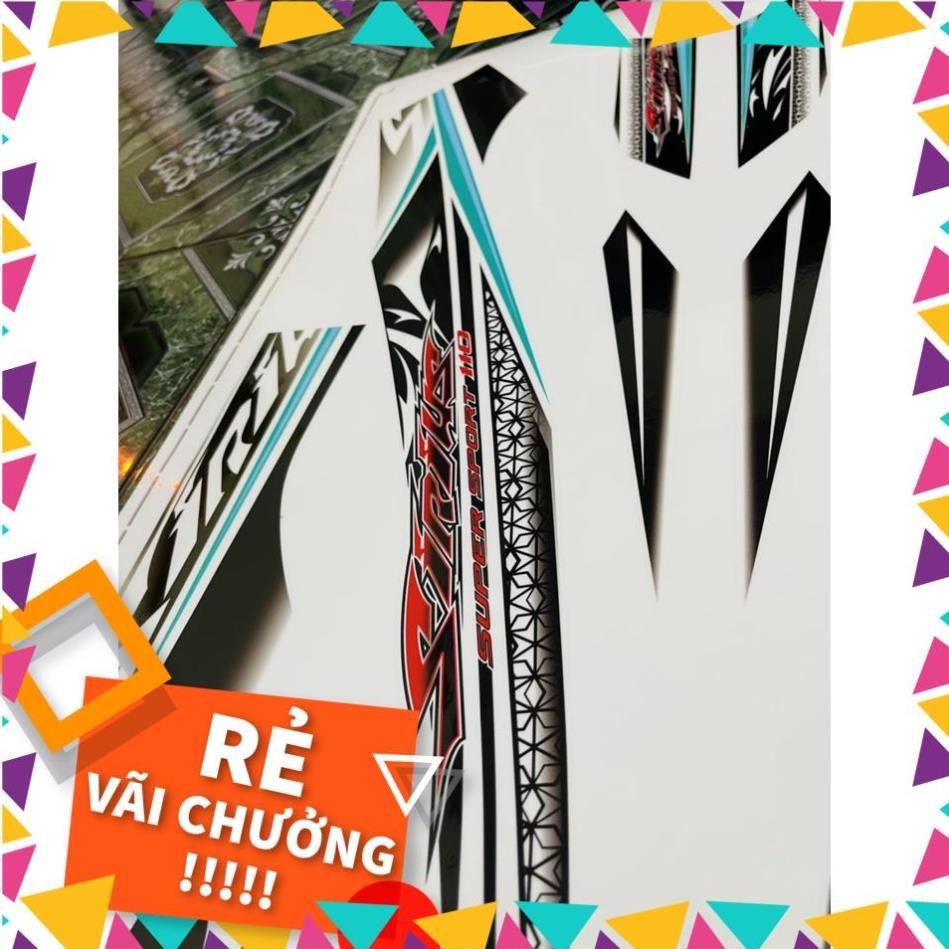 Tem Rời Sisius Mẫu Hoa Văn Trắng Xanh