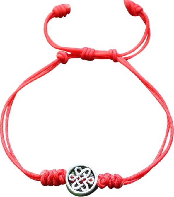 Vòng Kết Dây Đỏ Charm Bạc Kết Đồng Tâm Ngọc Quý Gemstones GA157