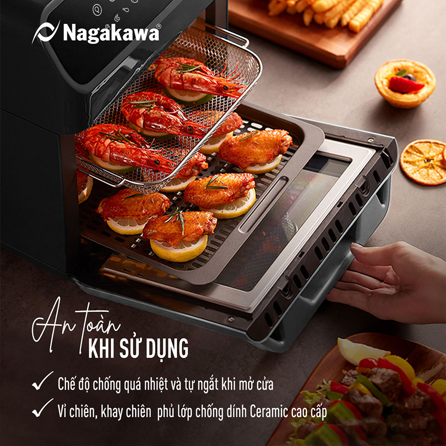 Nồi chiên không dầu Nagakawa NAG3306 - Hàng chính hãng