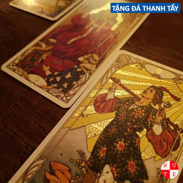 Bài Tarot Golden Art Noveau Tarot 78 Lá Bài Tặng File Tiếng Anh Và Đá Thanh Tẩy