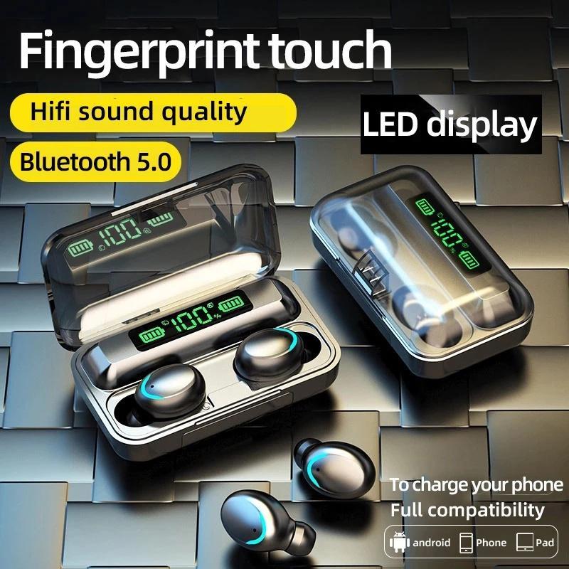 Tai Nghe Nhét Tai Không Dây Bluetooth 5.0 TWS F9-5C TZUZL F9 Chống Thấm Nước