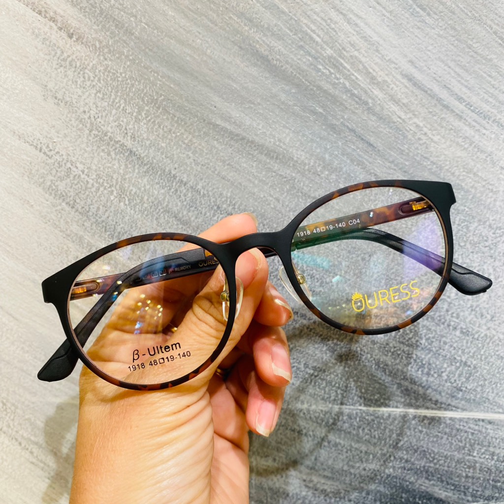 Gọng kính cận 1918 nhựa dẻo ultem thời trang nam nữ mắt kính OURESS
