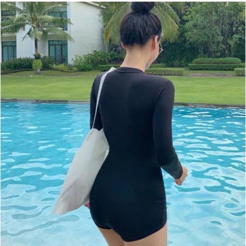 Đồ bơi tay dài kín đáo khoá kéo dày dặn có big size