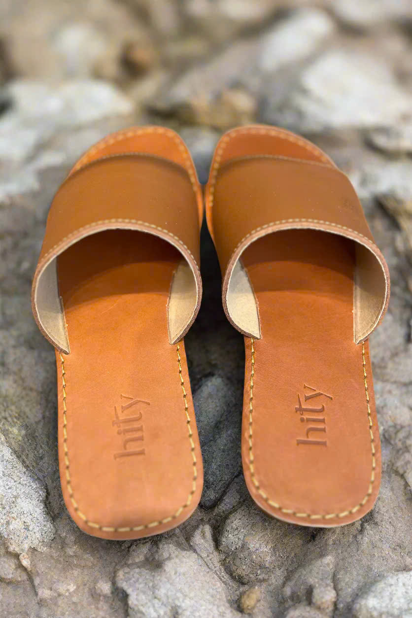 Dép Lê Quai Ngang Da Bò thời trang thiết kế Hity FTW001