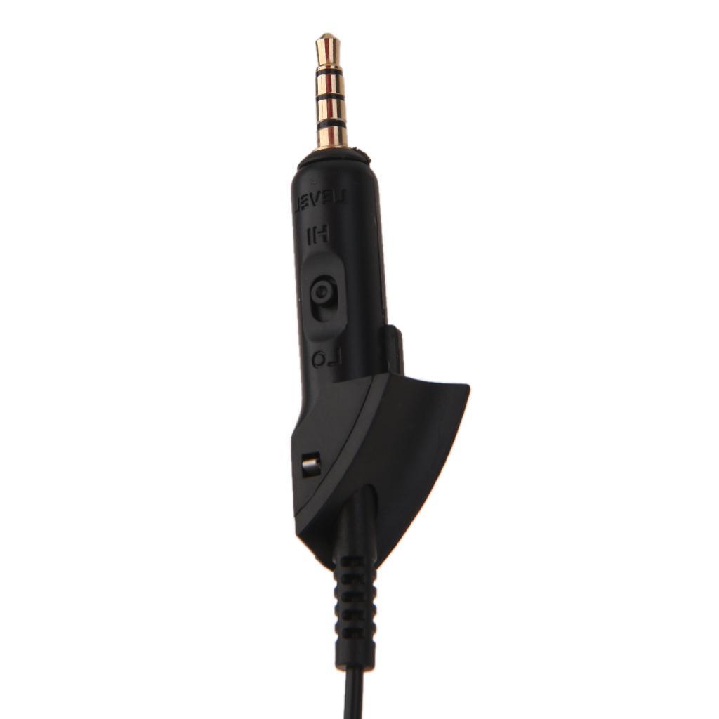 Generic 3.5mm Replacement Extension Audio Cable Cord for QC2 QC15 Headphone With Microphone