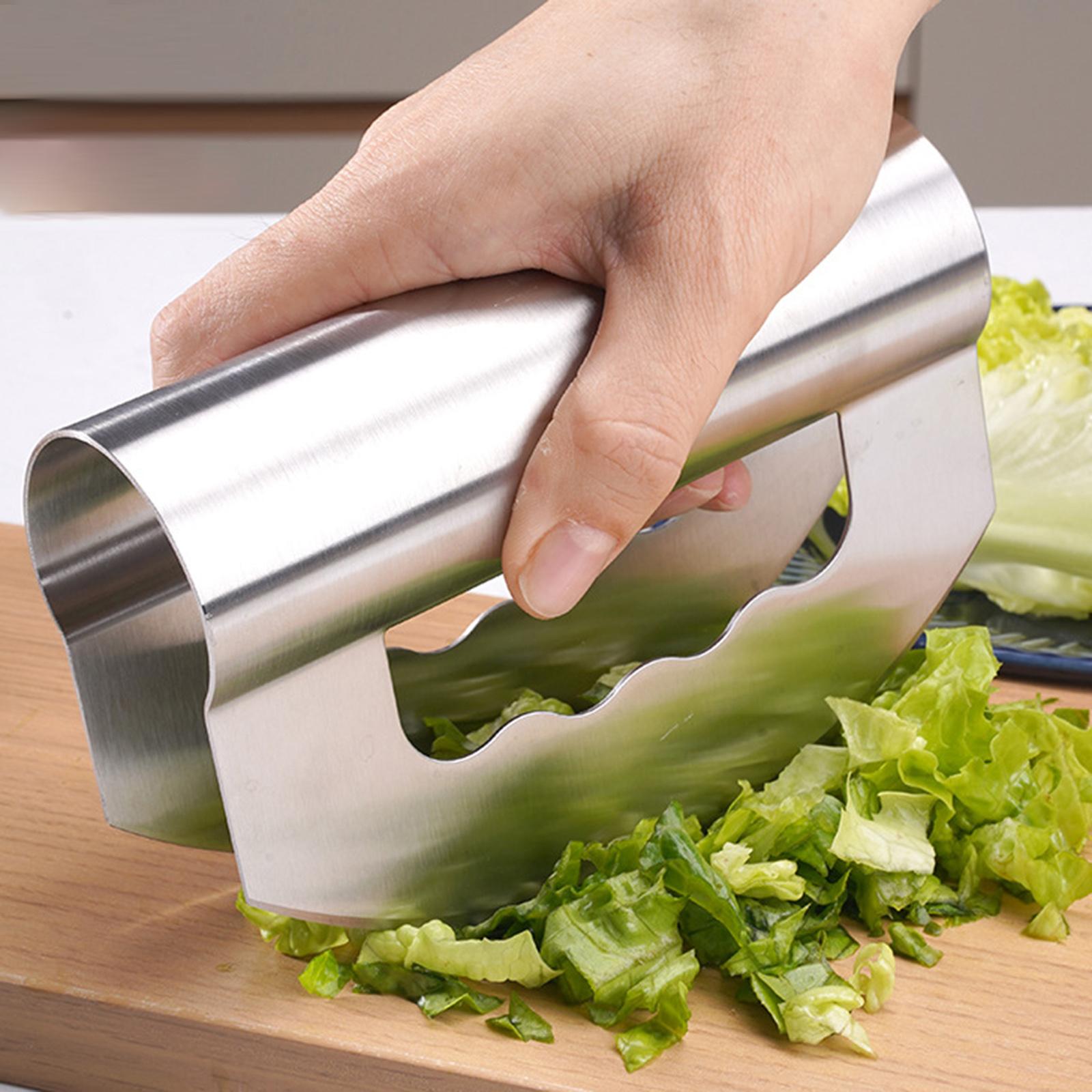 Salad Knife Chopper w/ Protective Cover for Salad and Vegetable Mincing