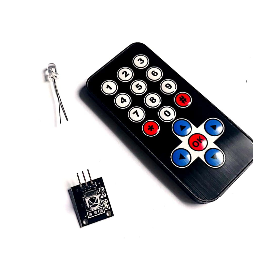 Remote + LED hồng ngoại và Module thu - Kèm dây