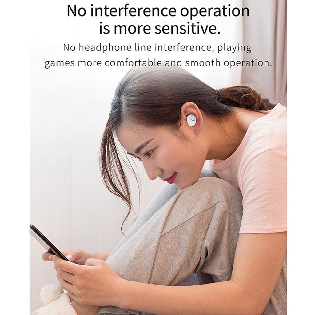 Wireless 5.0 Noise Cancelling Earphones Light Blue