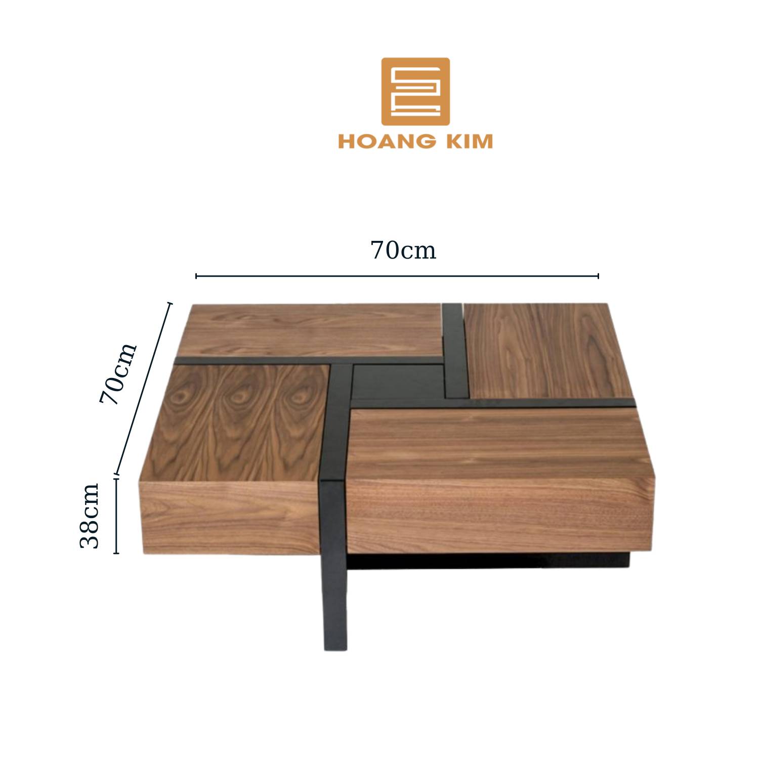 Bàn trà gỗ thông mình Decor Hoàng Kim, bàn gỗ cao cấp thiết kế Bắc Âu hiện đại