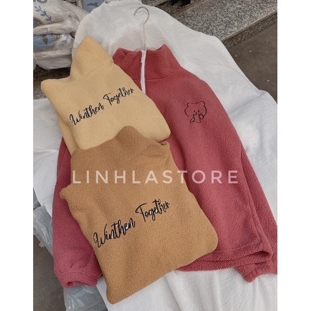 ÁO KHOÁC BÔNG THÊU - ÁO KHOÁC NỈ HOODIE 3 MÀU