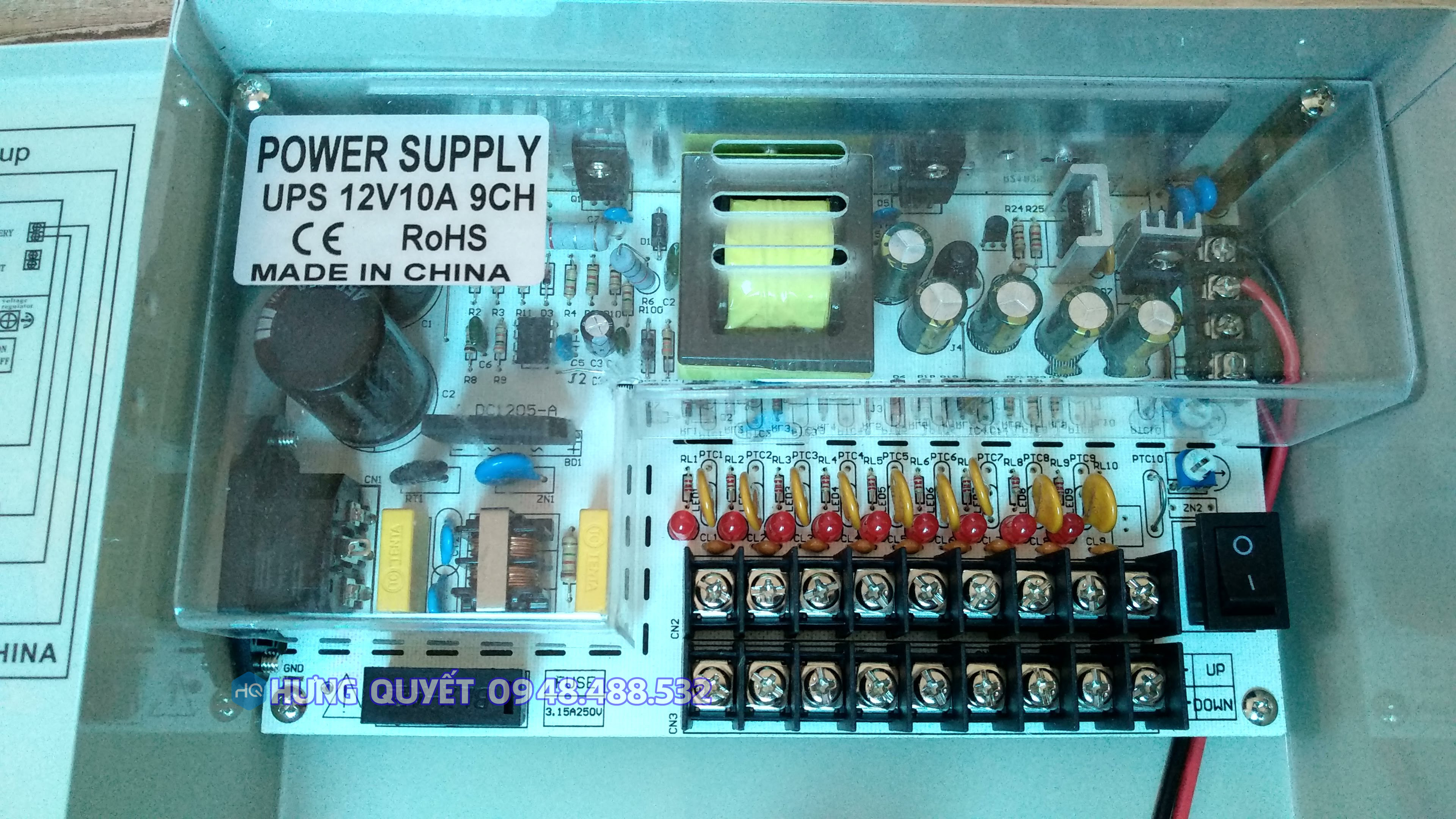 Bộ nguồn dự phòng UPS 12V10A - Nguồn điện kiểm soát ra vào 12V - Nguồn điện chuyển mạch 12V10A 120W sử dụng khi mất điện