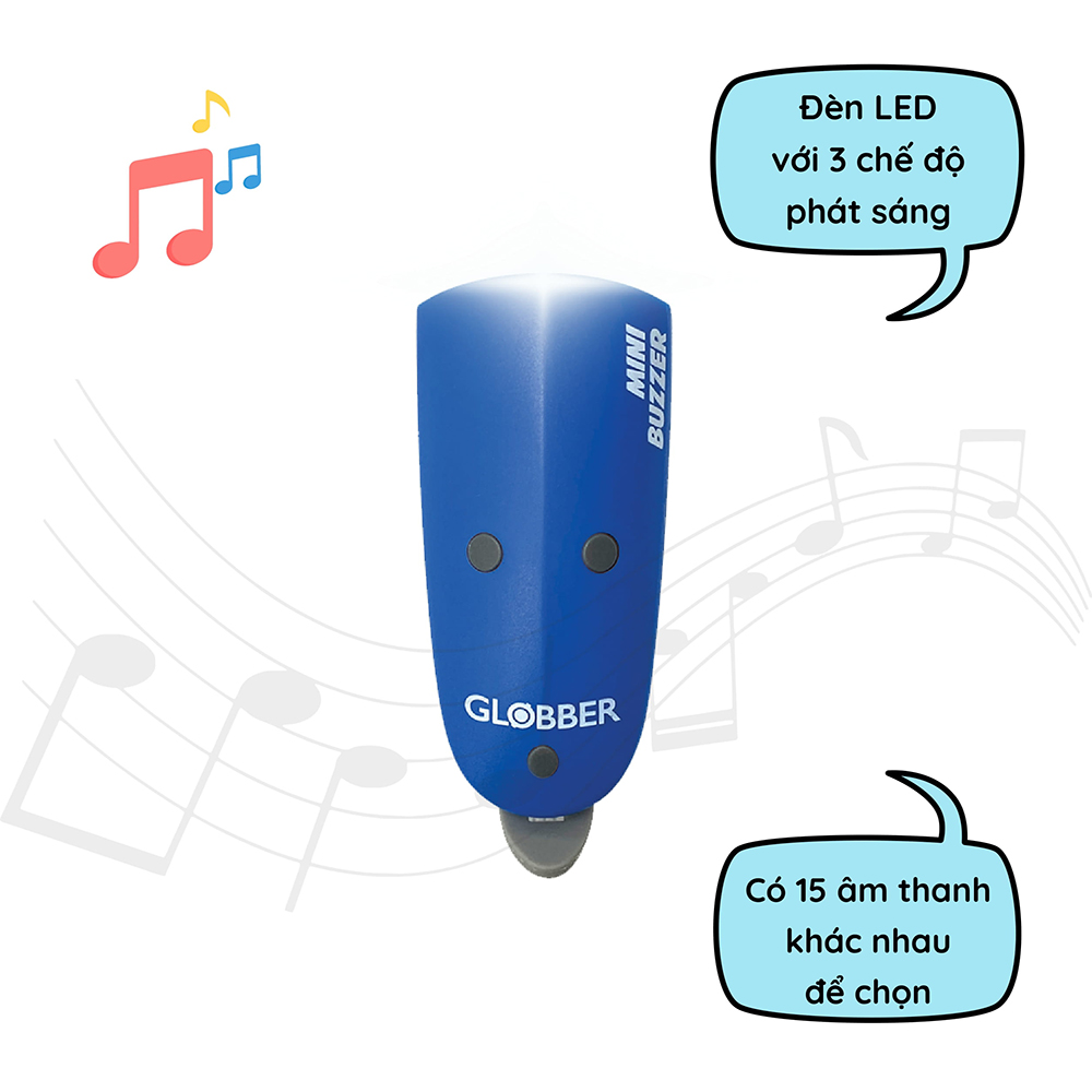 Bộ Tín Hiệu Còi, Đèn Globber Mini Buzzer - Xanh Da Trời