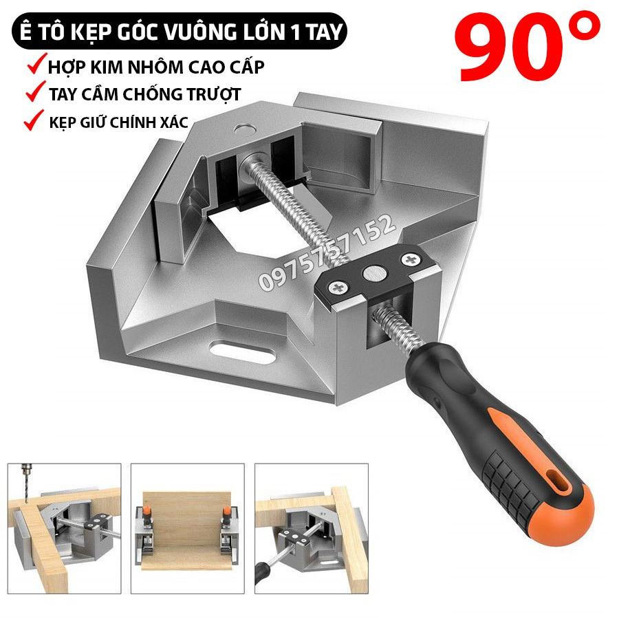 Ê tô kẹp góc vuông 1 tay, 2 tay loại lớn, vam vuông góc 90 độ hợp kim nhôm cao cấp, tay cầm bọc nhựa 2 lớp chống trượt