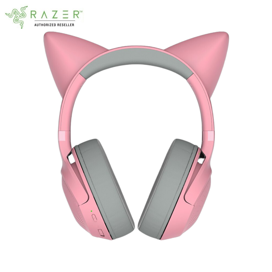 Tai nghe không dây choàng đầu Razer Kraken Kitty V2 BT-Hồng(Quartz Edition)-Wireless Bluetooth RGB Headset with Kitty Ears_Mới, hàng chính hãng