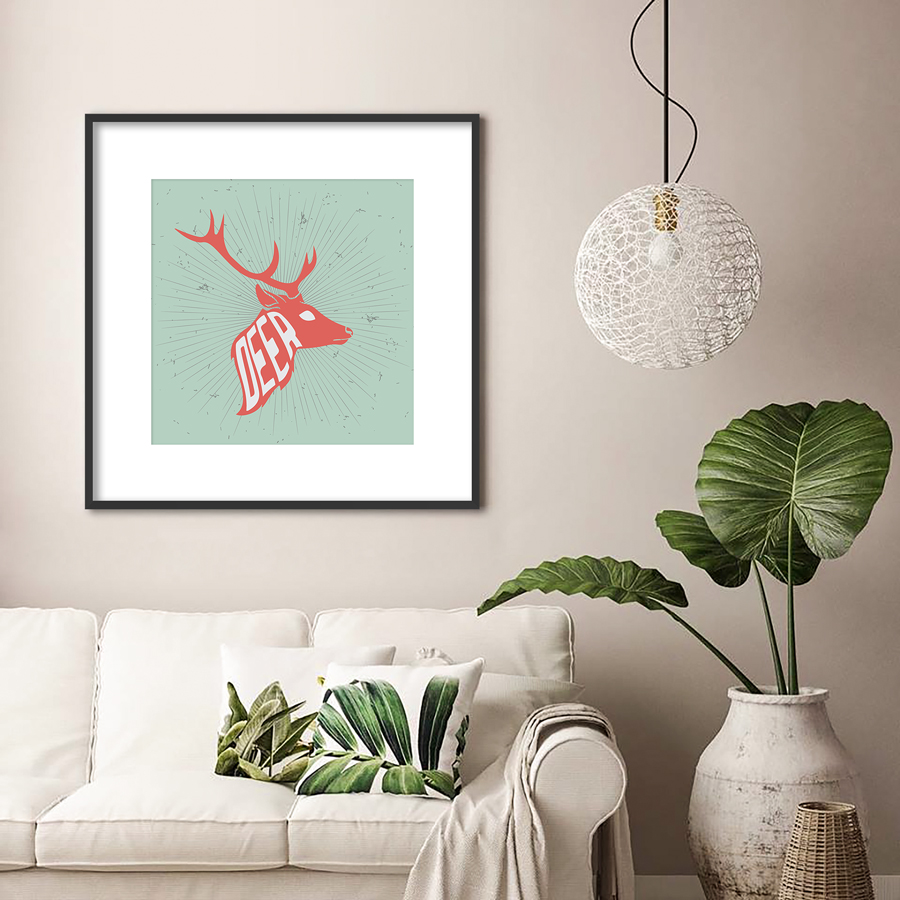 Tranh trang trí Deer
