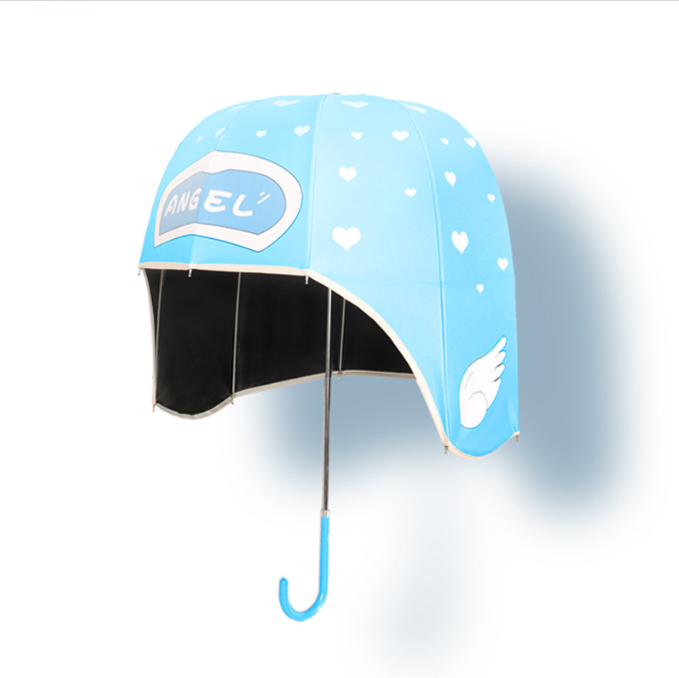 Ô dù họa tiết hoạt hình dễ thương Cartoon Helmet Sun Umbrella Kids