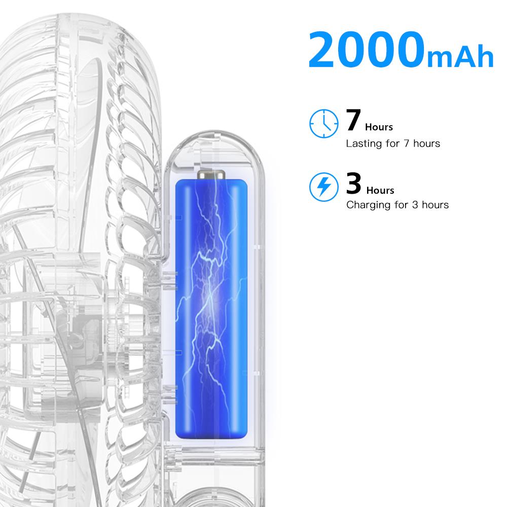 Quạt để bàn Quạt USB có thể sạc lại Quạt mini 3 tốc độ có thể gập lại