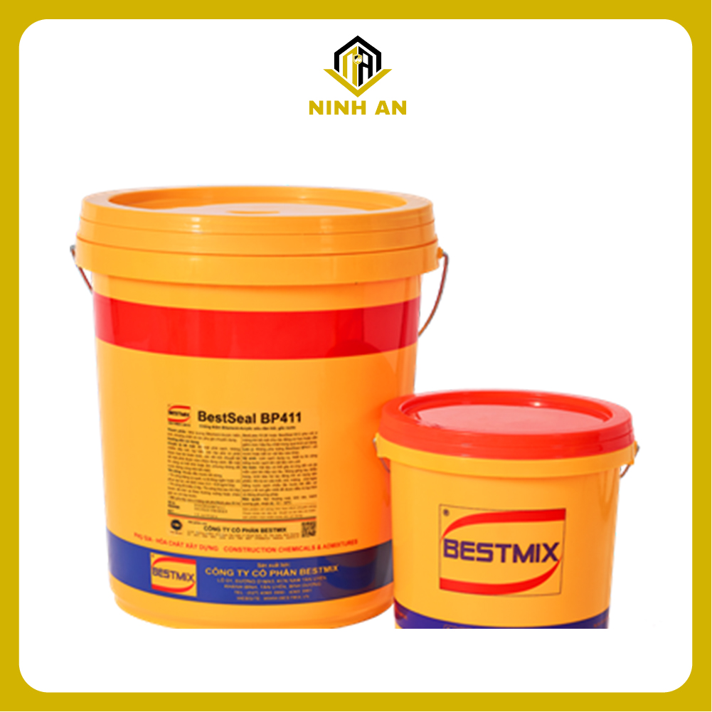 BestSeal BP411 - Thùng 18kg - Chống thấm Bitument-Acrylic siêu đàn hồi gốc nước, một thành phần