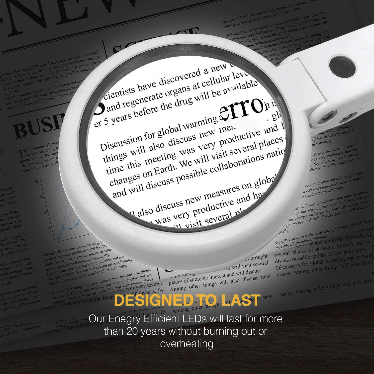 Hộp tay, bộ đồ ăn 5x 11x với hỗ trợ có thể gập lại, cho văn phòng, trang sức, báo, đọc, đồng hồ sửa chữa thủ công