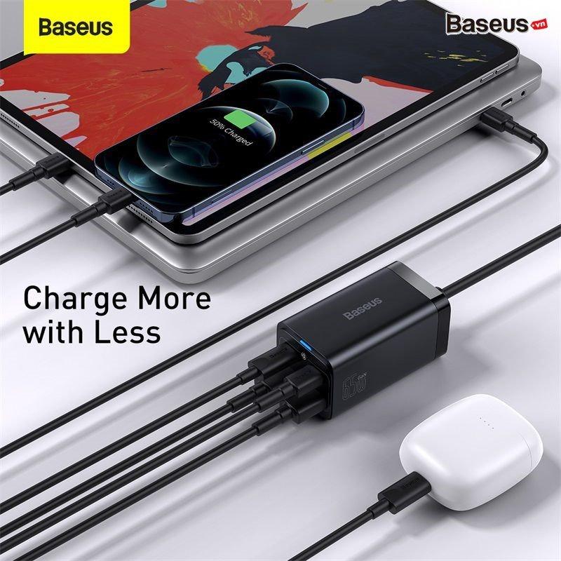 Bộ Sạc Nhanh Baseus 65W GaN3 Pro Desktop Fast Charger 4 in 1