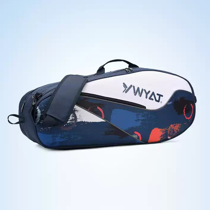 Túi Vợt Cầu Lông, Tennis 2 Ngăn Lớn Ywyat C601 - Xanh Trắng - Có Quai Đeo Balo - 2 Ngăn Chính Cực Lớn