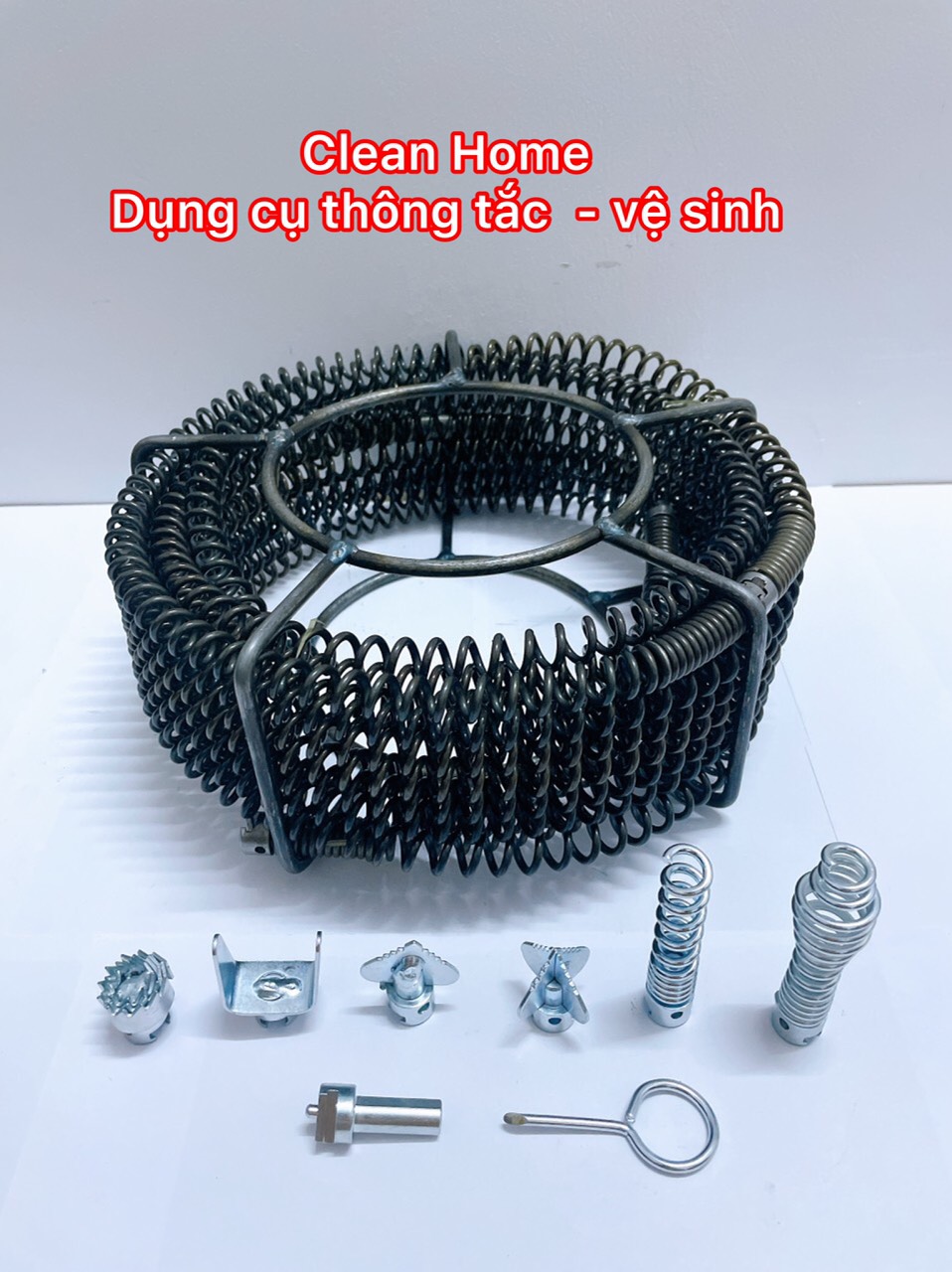 Dây Thông Tắc Cống Lò Xo Phi 16 Dùng Máy Khoan
