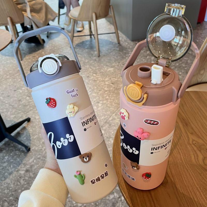Bình giữ nhiệt BOSS 1200ml có quai xách,ống hút