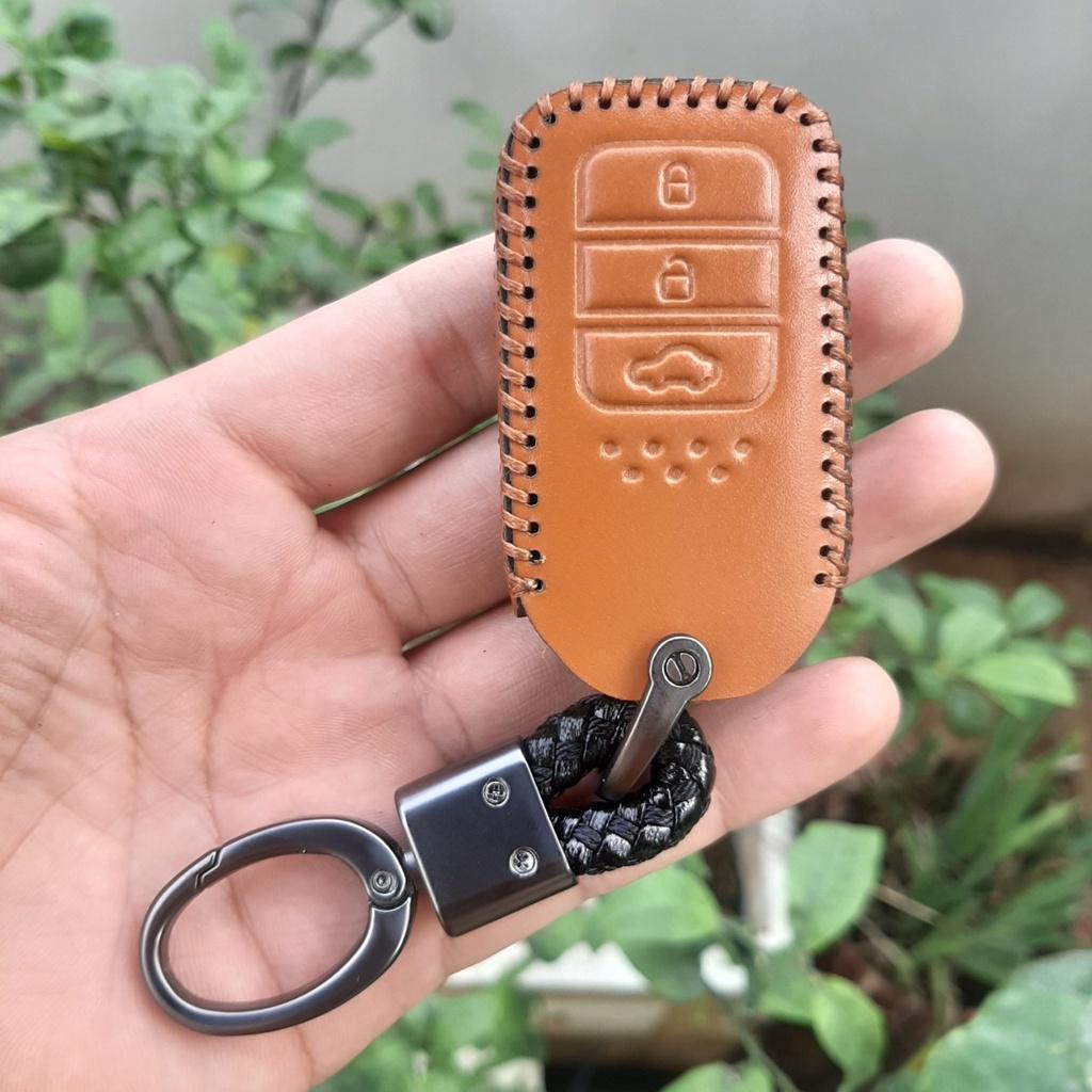 Bao Da Chìa Khóa Honda CRV, City, Civic . Da Bò Nhập Khẩu ITALIA, Khắc Tên + Số ĐT Chủ Xe.