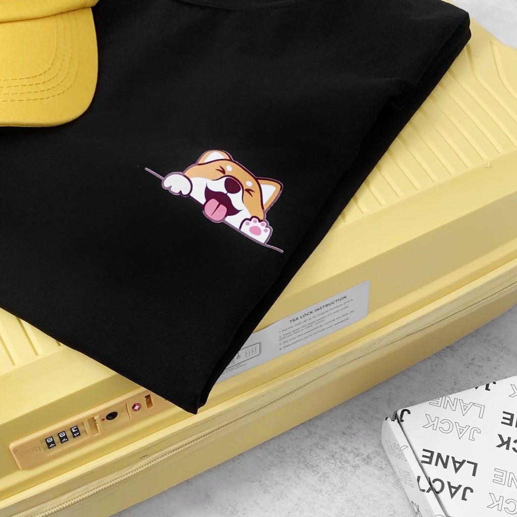 Áo Phông Oversize Corgi Smile, JACKLANE, Áo thun cộc tay Unisex Jack Lane