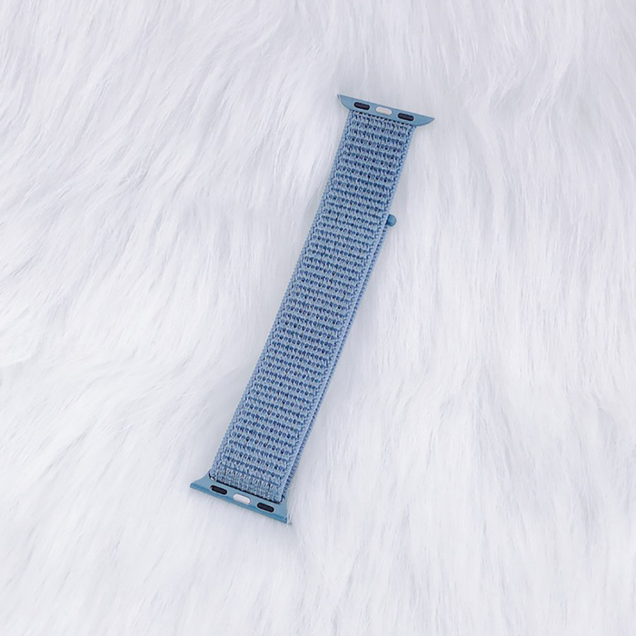 Dây Đeo Cho Apple Watch Nylon Sport Loop Màu Xanh Xám