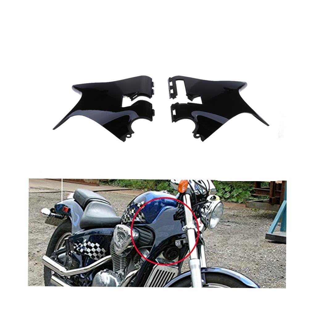 Pair Motorcycle Black Frame Neck Cover Cowl for Honda Shadow NV VT400 600