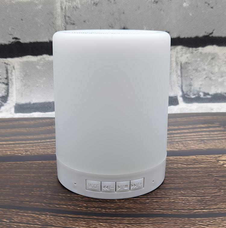 Người chơi bluetooth không dây di động Mini Touch Pat nhẹ Đèn LED Đèn LED Đèn Night Đèn bàn ngủ cho giấc ngủ ngon hơn Color: with LED