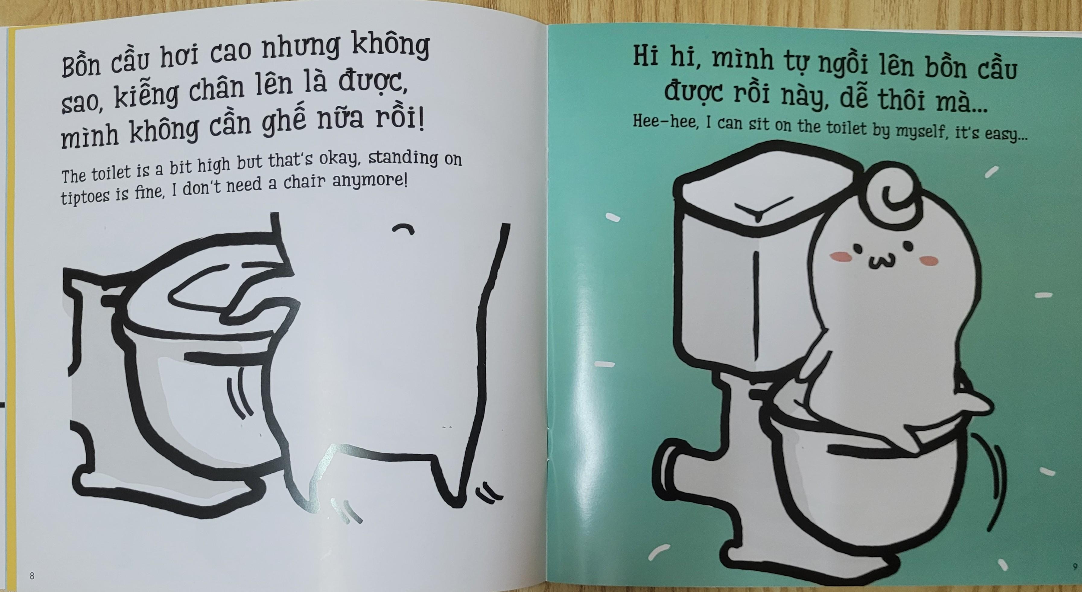 Sách Ehon Miu Miu Tự Lập Phần 1 Song Ngữ - Đi Ị