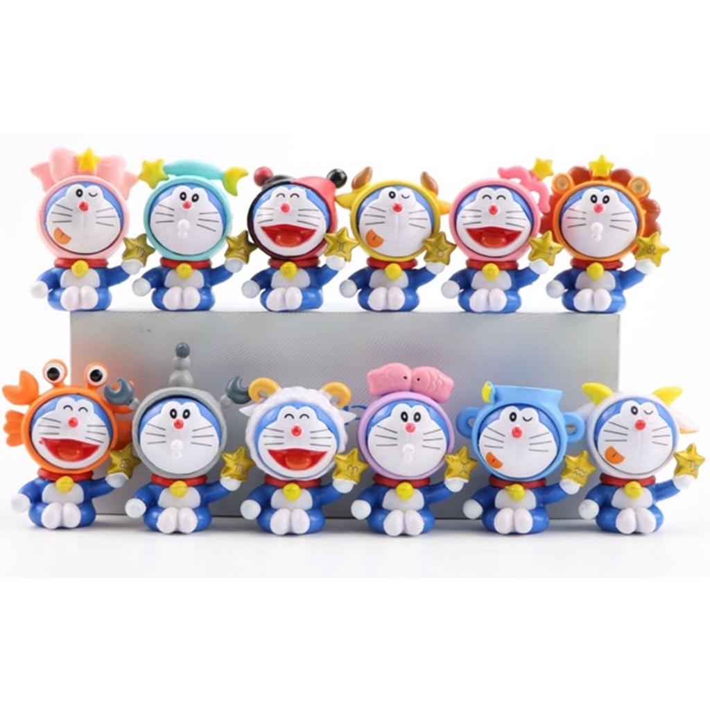 Bộ Mô Hình 1 nhân vật Doraemon trong bộ 12 Cung Hoàng Đạo nhân vật hoạt hình Doraemon dễ thương