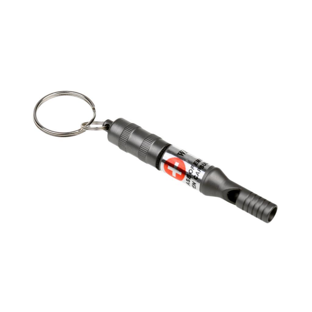 4 Pieces / Set Aluminum alloy Mini Survival Whistle Keychain Camping Hiking Backpacking Emergency Tool