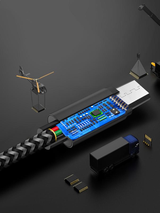 Cáp sạc nhanh Micro USB Hoco X14 MAX, hỗ trợ truyền dữ liệu, sạc nhanh 3A MAX, dây sạc bọc dù chống rối, chống đứt dành cho Samsung, Huawei, Xiaomi, Oppo, Sony - Hàng chính hãng 2
