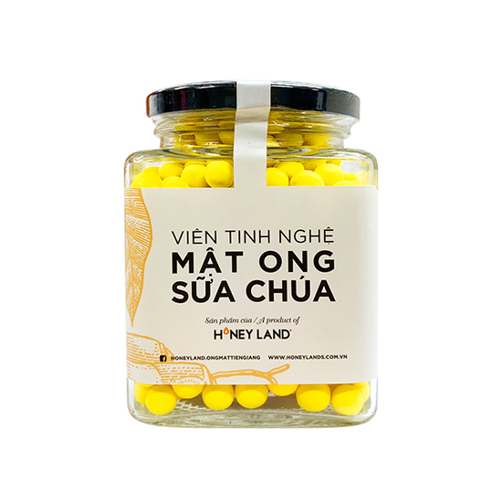 VIÊN TINH NGHỆ MẬT ONG SỮA CHÚA HONEYLAND 250G/HŨ