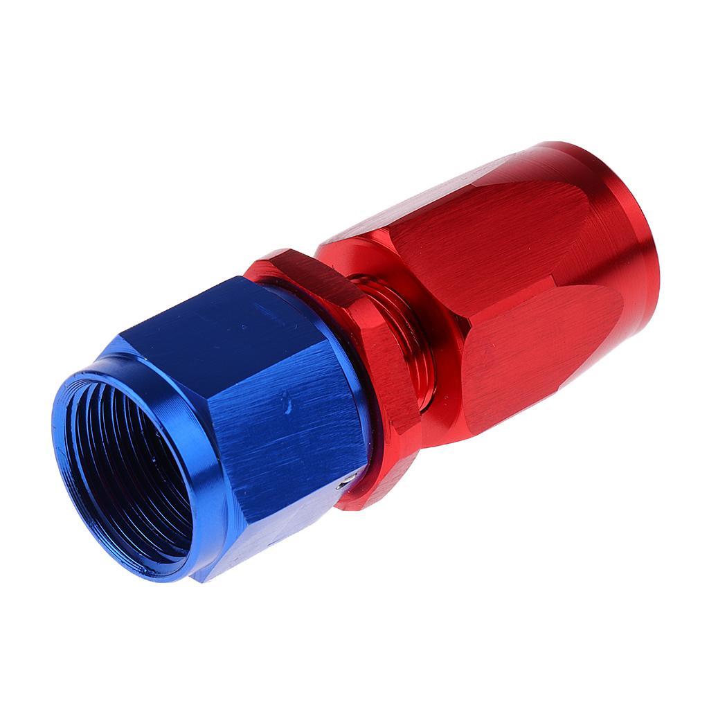 AN-4 AN-6 AN-8 AN-10 Fuel Oil Swivel Fitting Hose End Adaptor with Female Thread - Blue and Red, AN8